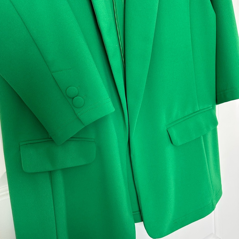SOHO Bright Green Tailored Open-Front Blazer - Picture 2 of 5